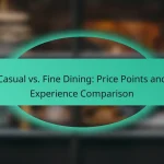 Casual vs. Fine Dining: Price Points and Experience Comparison