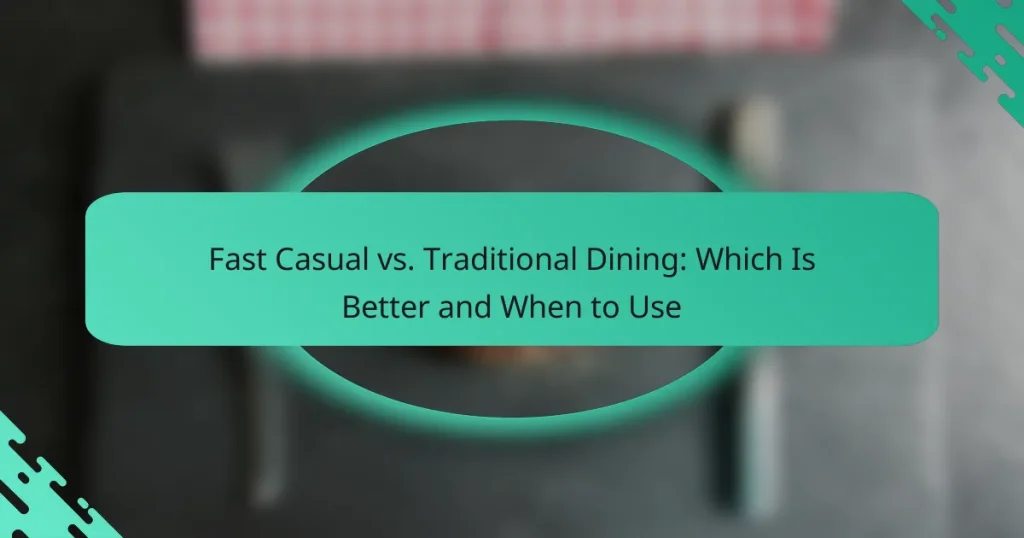 Fast Casual vs. Traditional Dining: Which Is Better and When to Use
