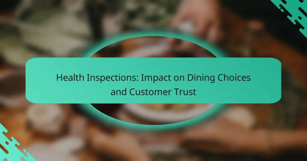 Health Inspections: Impact on Dining Choices and Customer Trust
