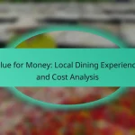 Value for Money: Local Dining Experiences and Cost Analysis